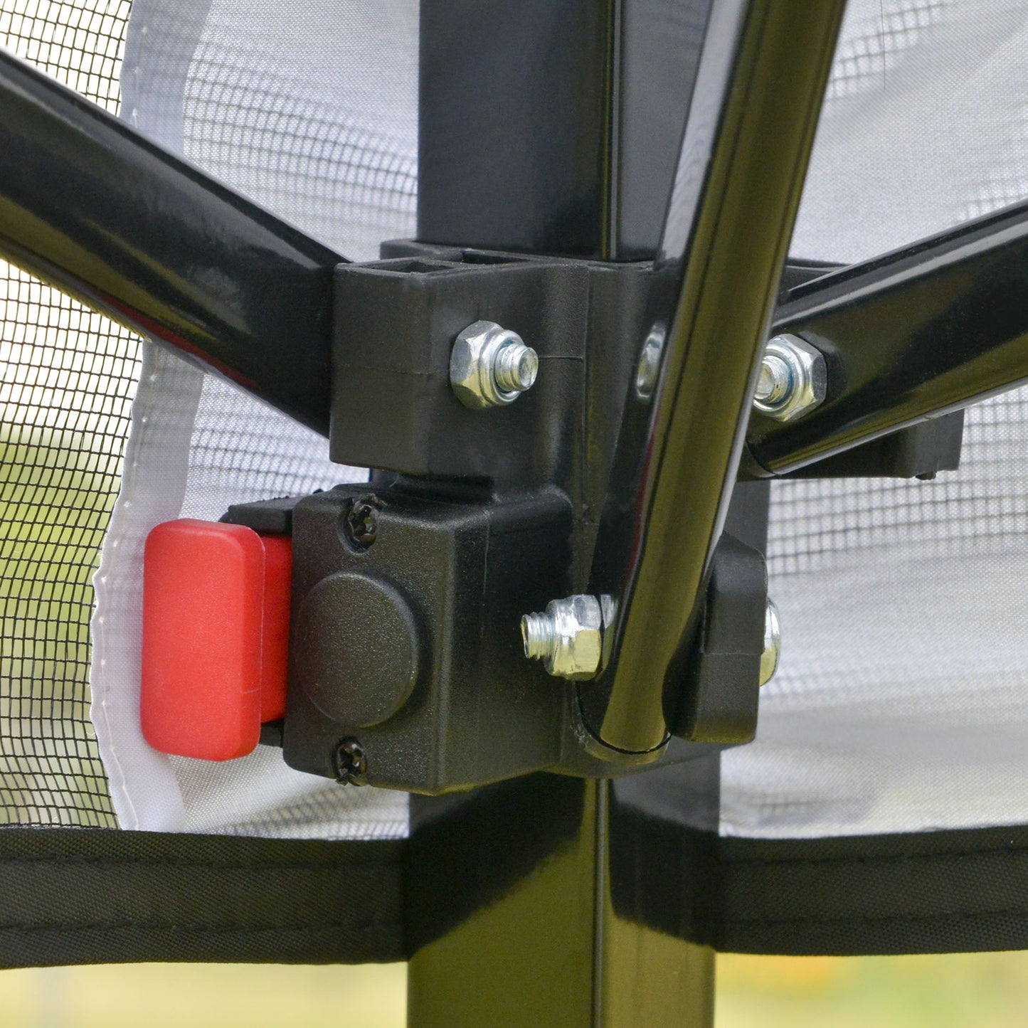 Outsunny Carpa Plegable 2,2x2,2x2m Con Lateral Y Protección Uv 50+ De Acero_4