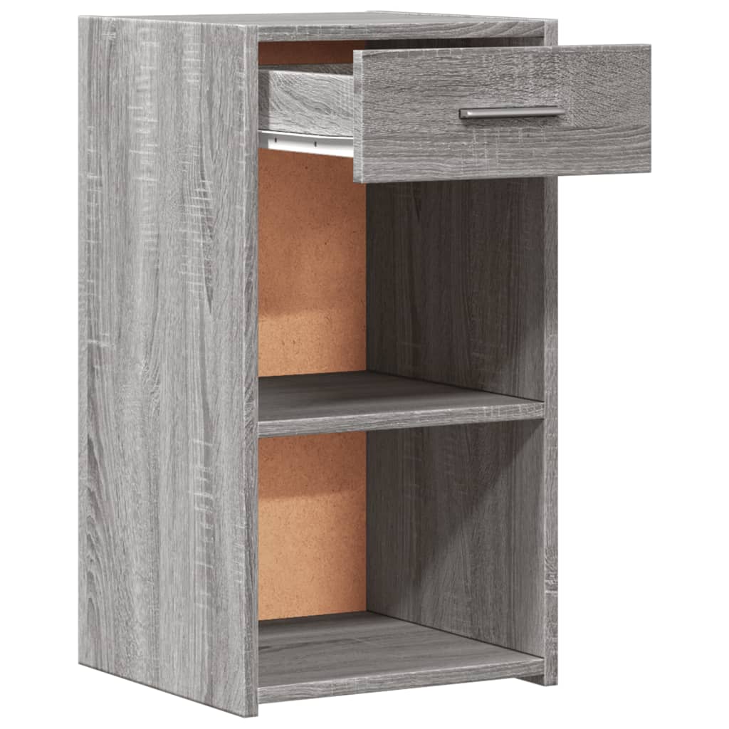 Mesita De Noche Madera De Ingeniería Gris Sonoma 35x34x65 Cm_2