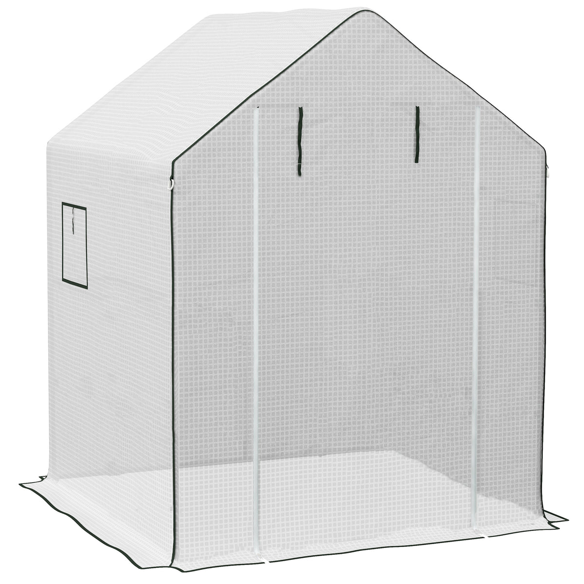 Cubierta De Invernadero Outsunny Pe Blanco 140x143x190 Cm 845-945v00wt_0