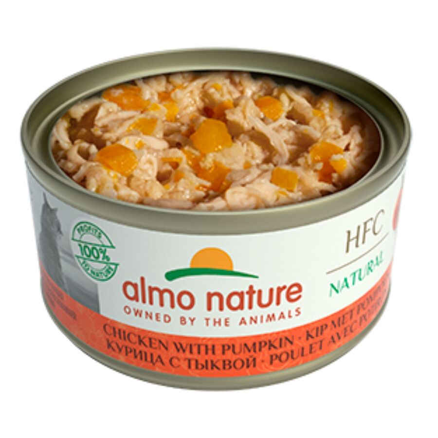 24ux70gr Sobre De Comida Natural Almo Para Gato Hfc De Pollo Y Calabaza_1