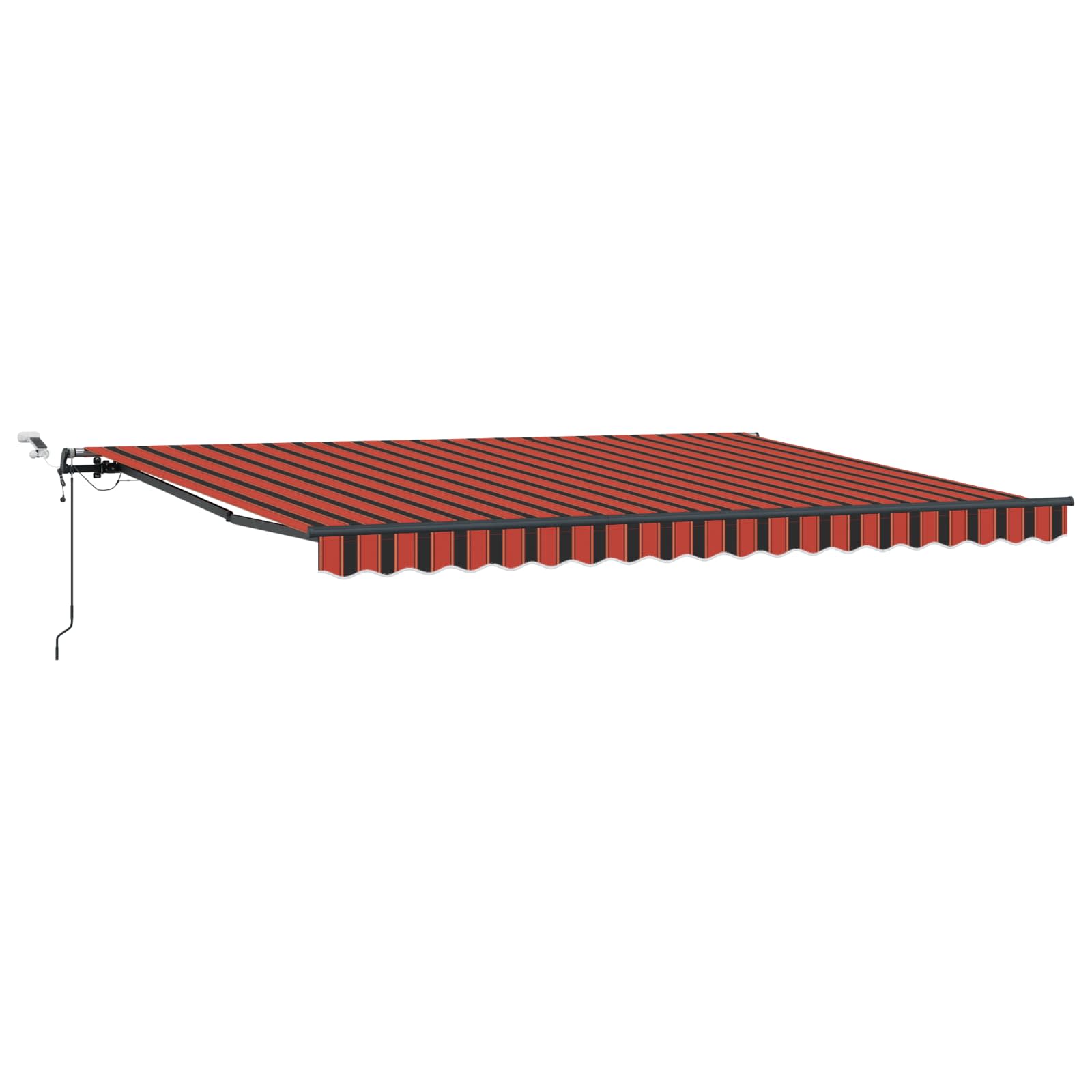 Toldo Retráctil Naranja Y Marrón 450 X 350 Cm Poliéster_0