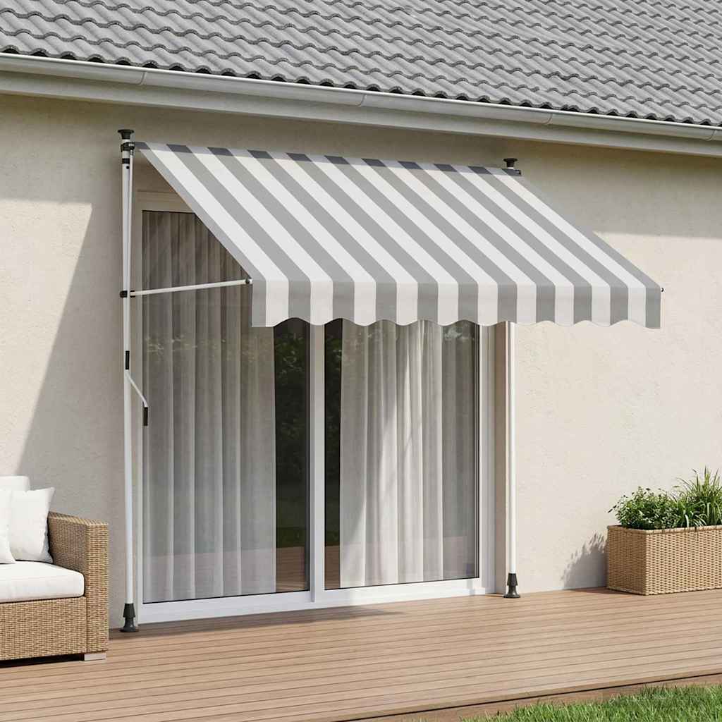 Toldo Retráctil Manual Antracita Y Blanco 100 Cm_1