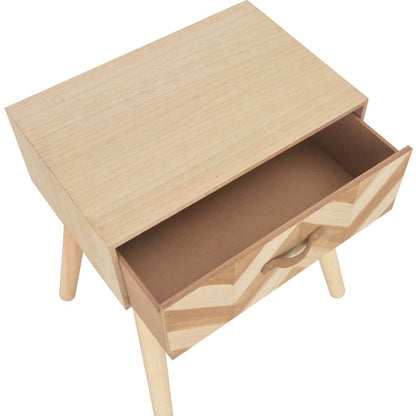 Mesita De Noche Con Cajón De Madera Maciza 44x30x58 Cm_3