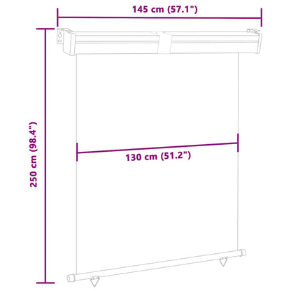 Vidaxl Toldo Lateral De Balcón Rojo 145x250 Cm_2