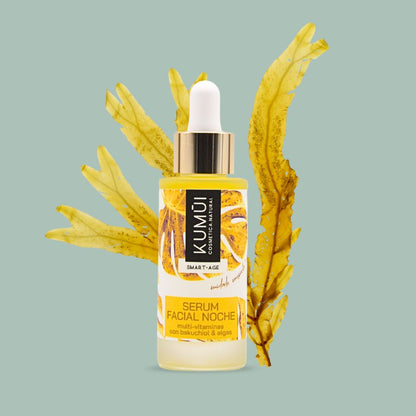 Serum Facial Noche Multi-vitaminas Con Bakuchiol (vitamina A Vegana) & Algas KUMUI 30ml_2