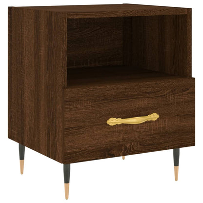 Mesita Noche 2 Uds Madera Ingeniería Marrón Roble 40x35x47,5 Cm_3