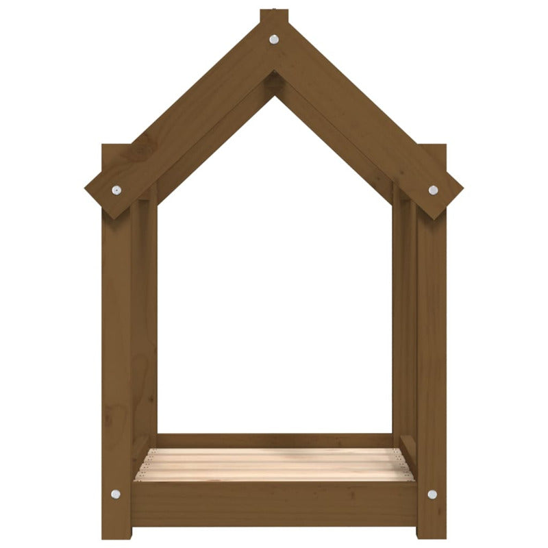 Vidaxl Cama Para Perros Madera Maciza Pino Marrón Miel 61x50x70 Cm_5