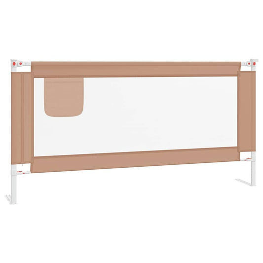 Vidaxl Barandilla De Seguridad Cama De Niño Taupe Tela 180x25 Cm_0
