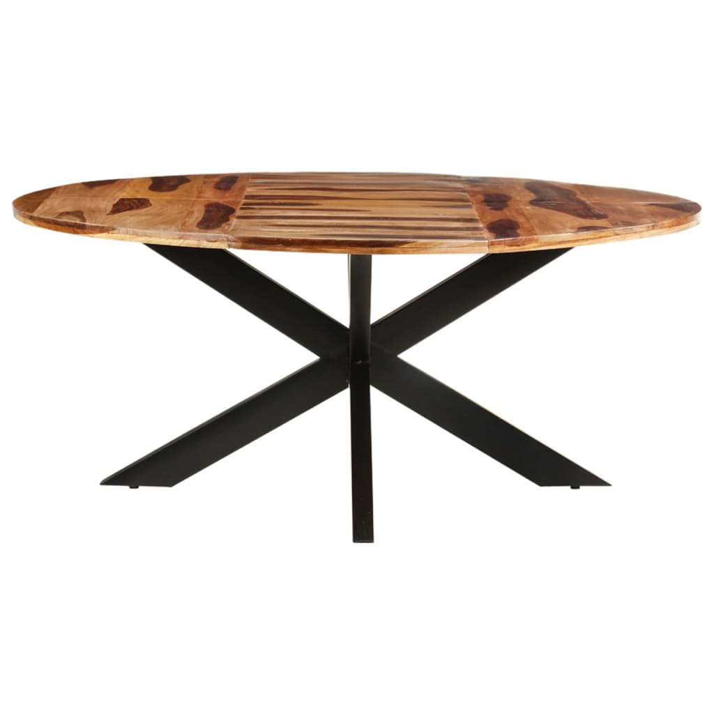 Mesa De Comedor Redonda Madera Acacia Acabado Miel 175x75cm_0
