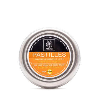 Pastillas Para el Dolor de Garganta y Tos Regaliz y Propóleo Apivita 45 g