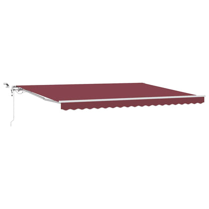 Toldo Retráctil Automático Con Luces Led Burdeos 450x300 Cm_0