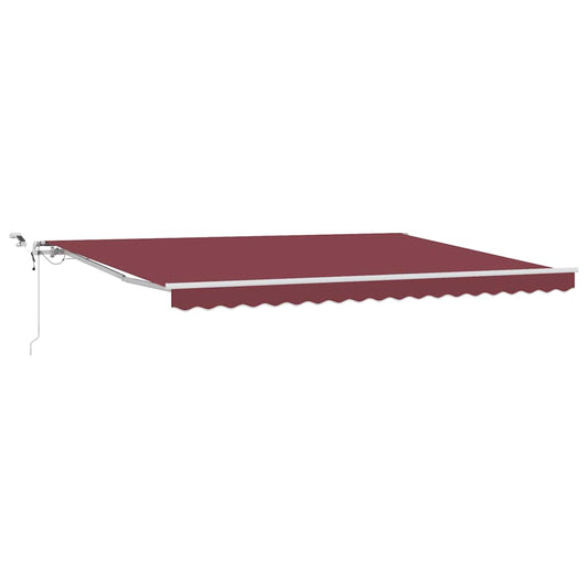 Toldo Retráctil Automático Con Luces Led Burdeos 450x300 Cm_0