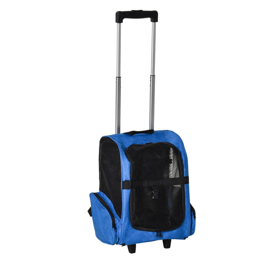 Pawhut Transportín Carrito Para Mascotas Perros 2 En 1 Con 2 Ruedas Asa_0