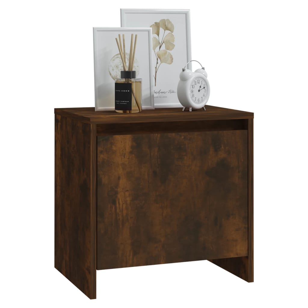 Mesita De Noche Madera Ingeniería Roble Ahumado 45x34x44,5 Cm_1