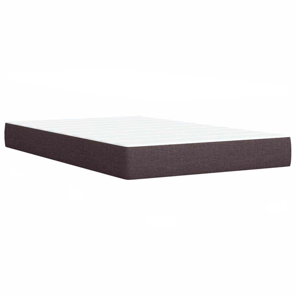 Cama Box Spring Con Colchón Tela Marrón Oscuro 120x200 Cm / Vetonek_4