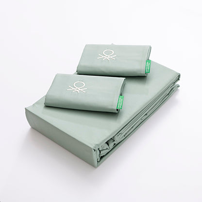 Set 4pzs Sabana Doble: Sabana Plana (240x240cm C/ Dobladillo Simple 5cm) + Sabana Bajera (160x200+30cm Flap) + 2 Funda De Almohada (50x80cm) 100% Alg_1