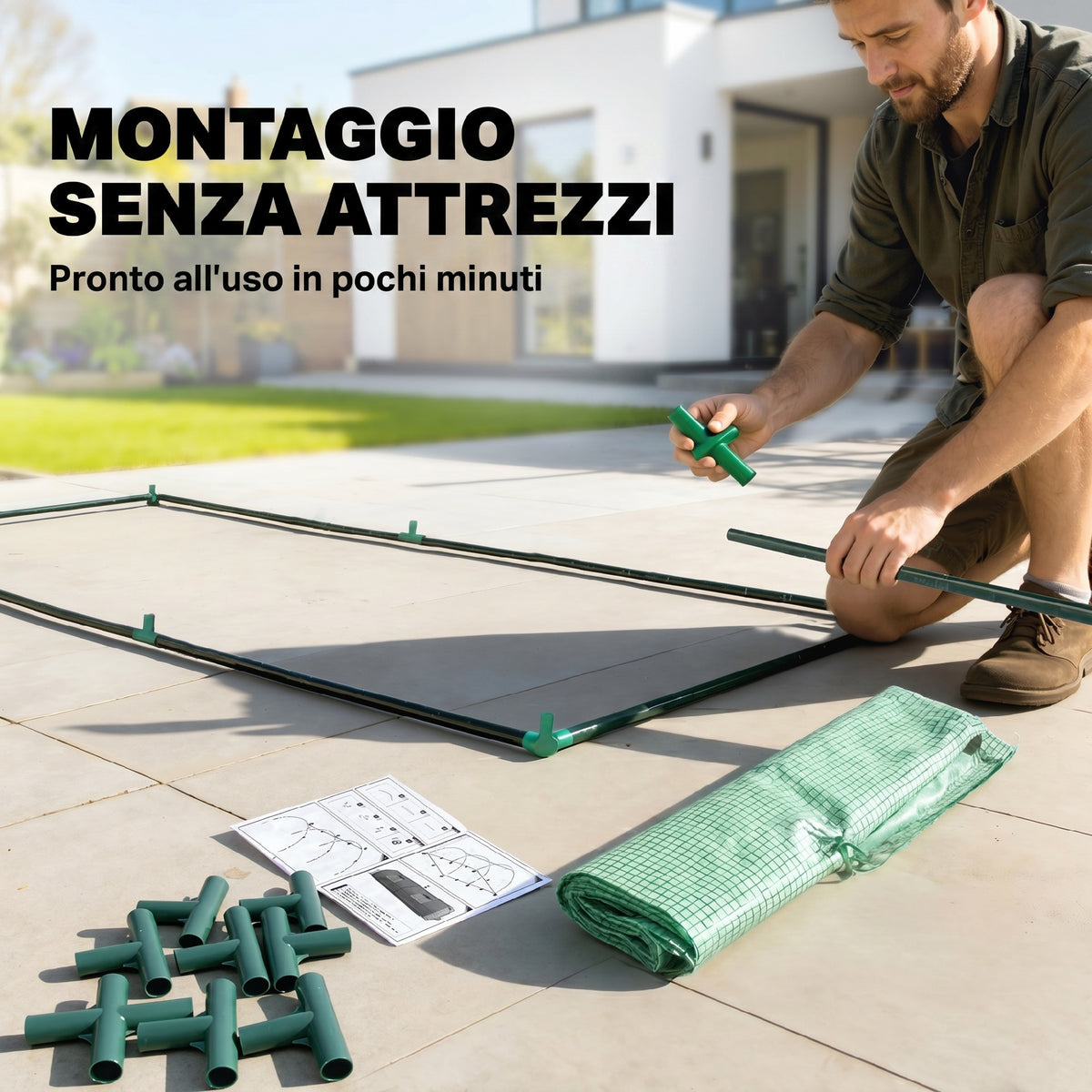 Invernadero Pequeño Outsunny Pe, Acero Verde 200x80x45 Cm_5