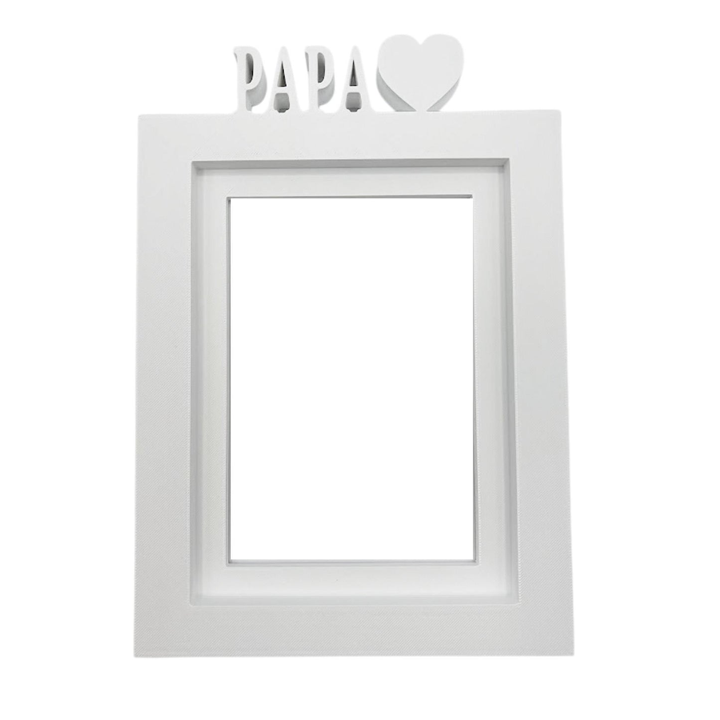 Marco De Fotos Mesa O Pared Modelo Papa 20.5x13.5cm Para Fotos 10x15cm Blanco