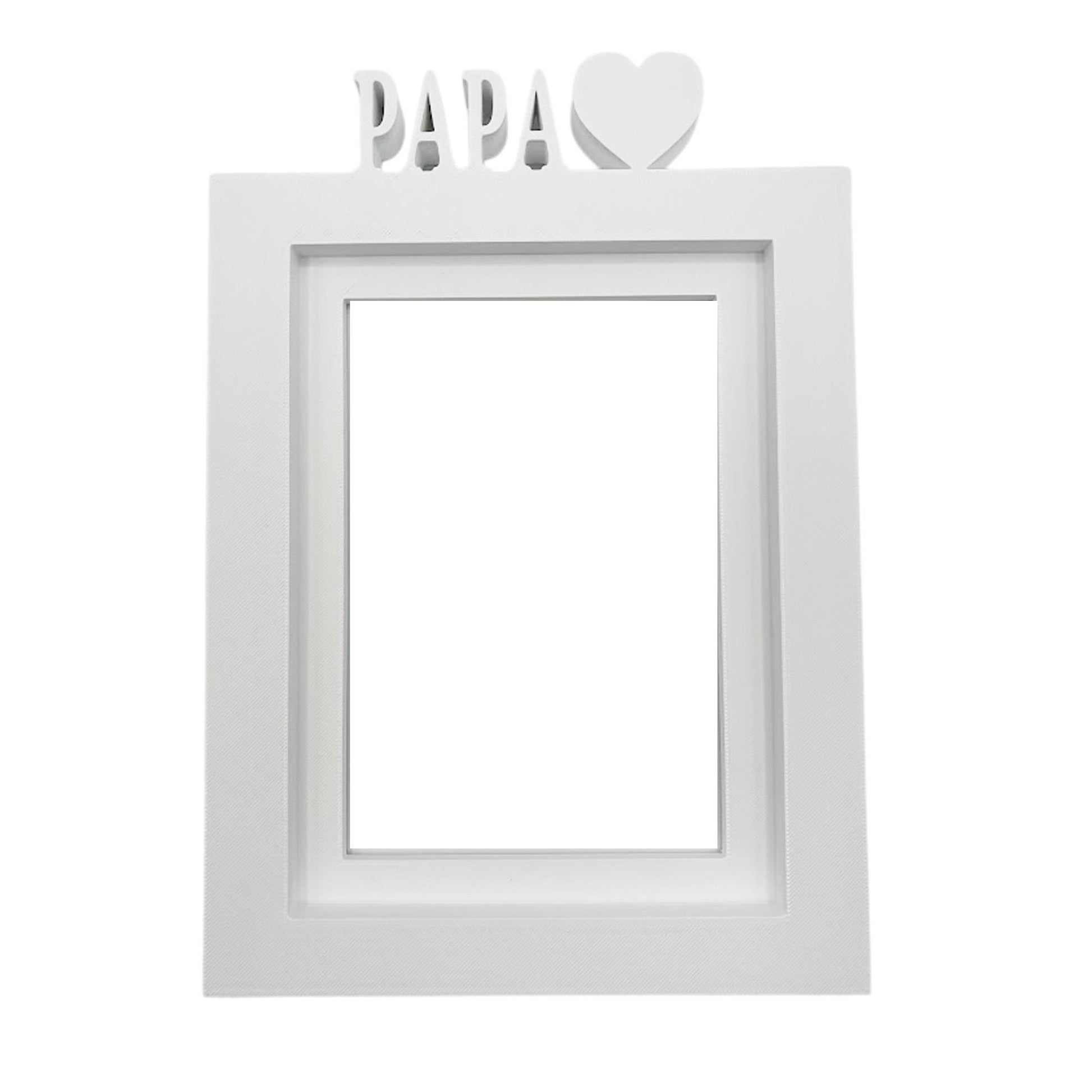 Marco De Fotos Mesa O Pared Modelo Papa 20.5x13.5cm Para Fotos 10x15cm Blanco