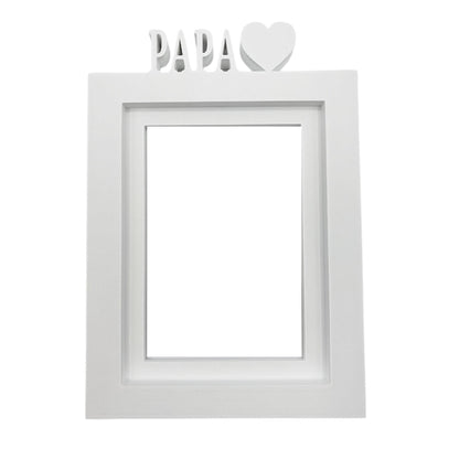 Marco De Fotos Mesa O Pared Modelo Papa 20.5x13.5cm Para Fotos 10x15cm Blanco