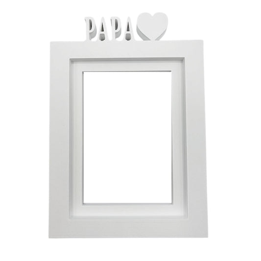 Marco De Fotos Mesa O Pared Modelo Papa 20.5x13.5cm Para Fotos 10x15cm Blanco