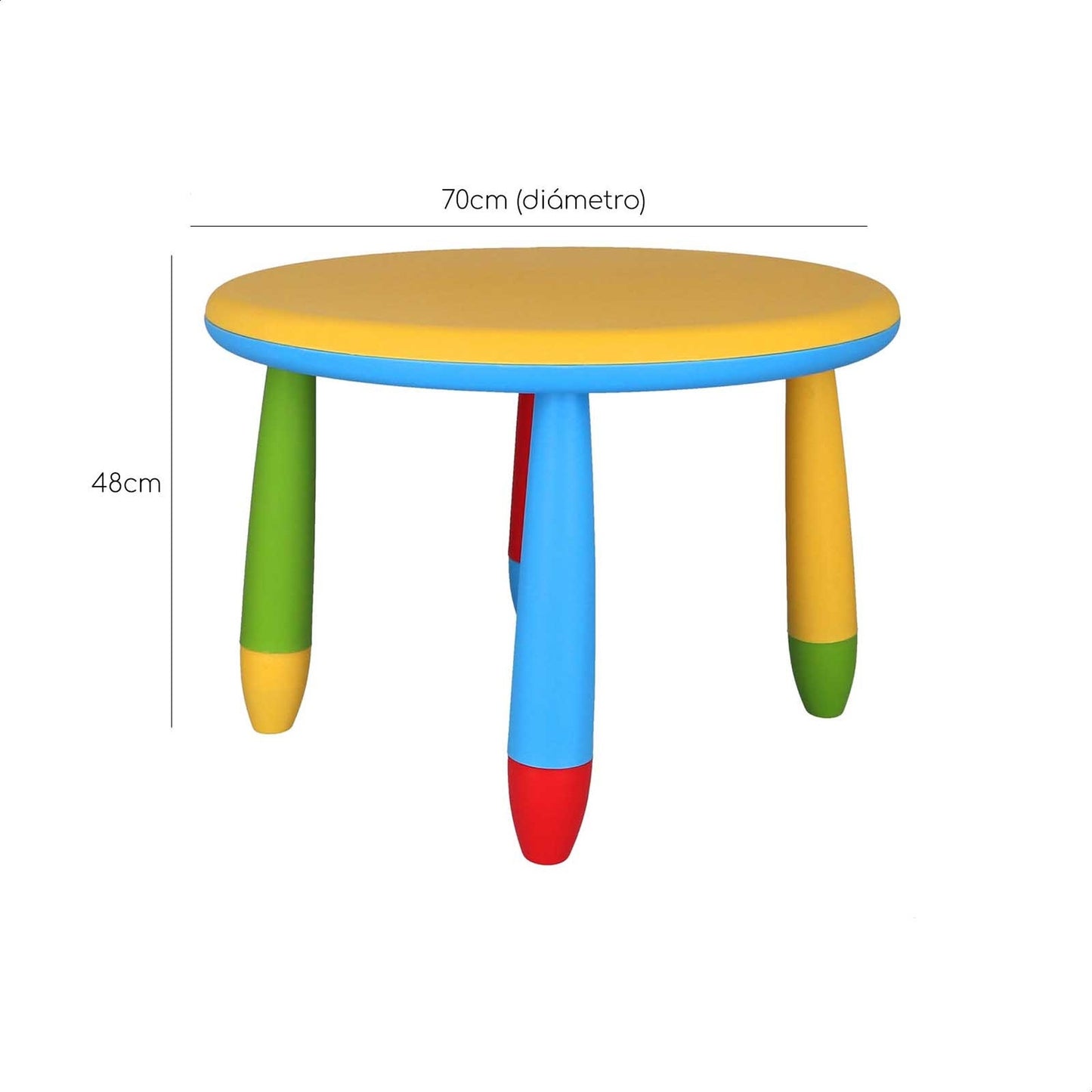 Mesita Infantil Rectangular Amarilla, Y 2 Sillas