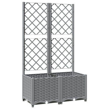 Macetero De Jardín Gris Claro 80 X 40 X 136 Cm_0