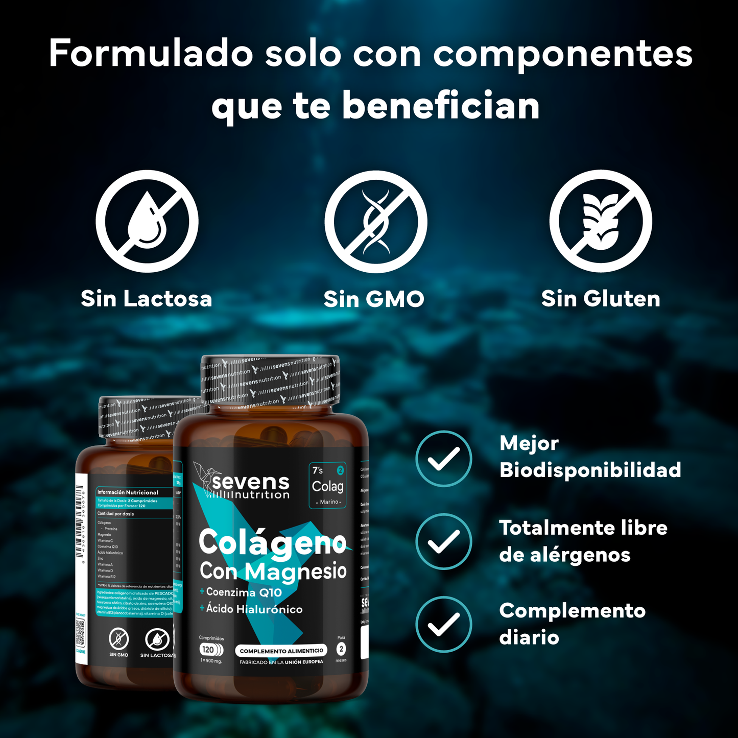 Colágeno Con Magnesio Sevens Nutrition. Piel, Huesos Y Articulaciones._3