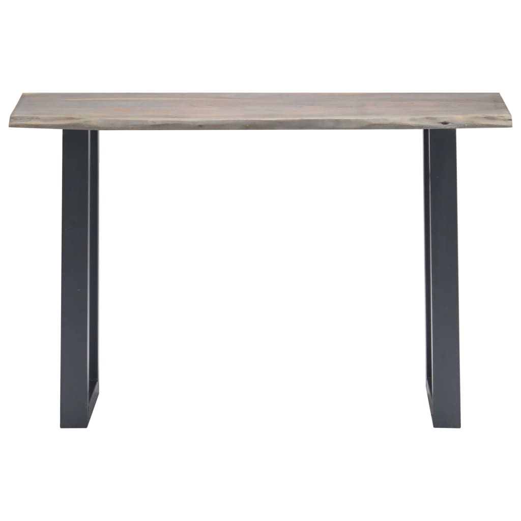 Mesa Consola 115x35x76 Cm Madera Maciza De Acacia Y Hierro Gris_0