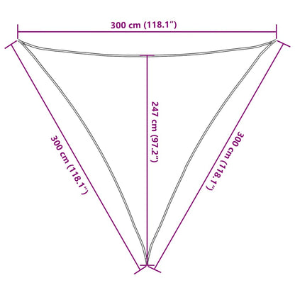 Vidaxl Toldo De Vela Crema Hdpe 160 G/m² 3x3x3 M_2