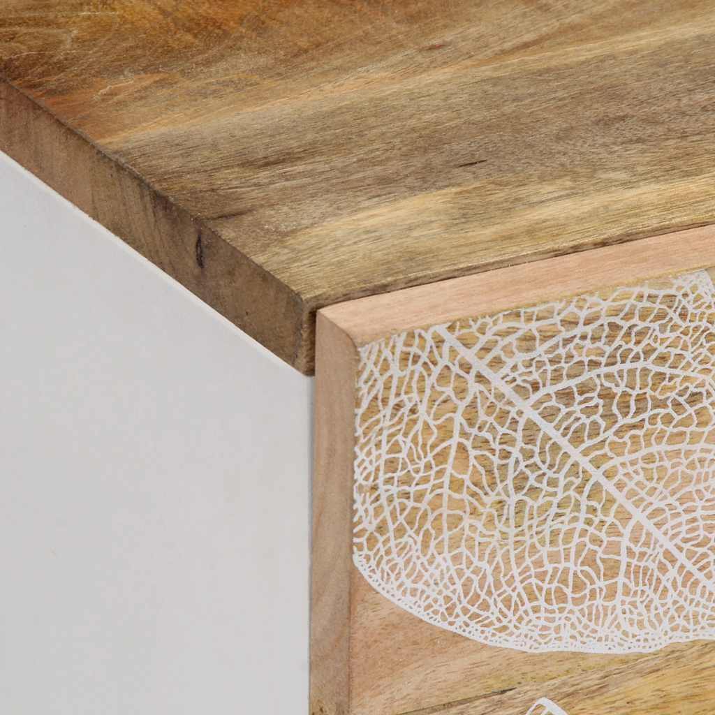 Mesa De Centro De Madera Maciza Mango 100x54x40 Cm_4