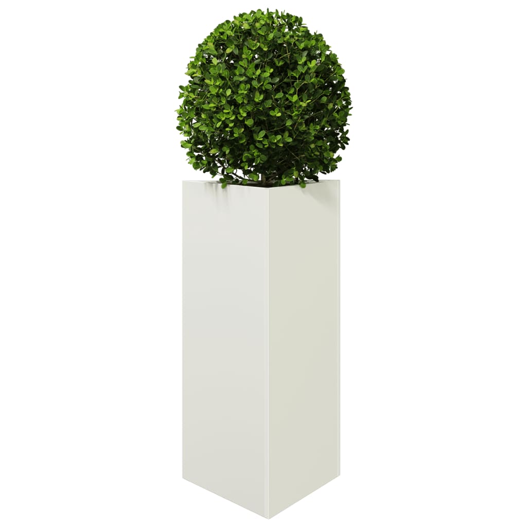 Jardinera Triangular Acero Blanco 40x34,5x75 Cm_2