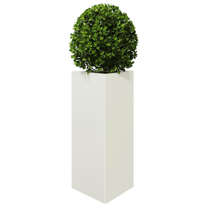 Jardinera Triangular Acero Blanco 40x34,5x75 Cm_2