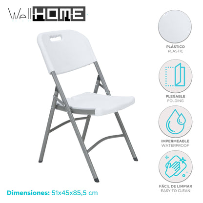 Set De 4 Sillas Plegables (51x45x85.5cm) - Prácticas Y Confortables Para Exteriores_1