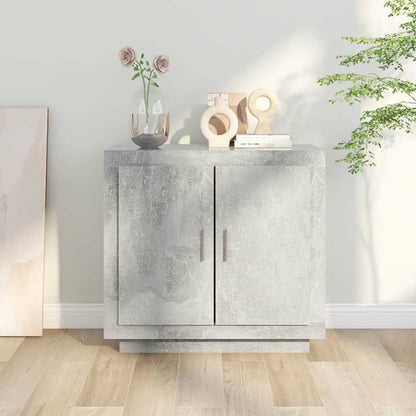 Aparador De Madera Contrachapada Gris Hormigón 80x40x75 Cm / Vetonek_5