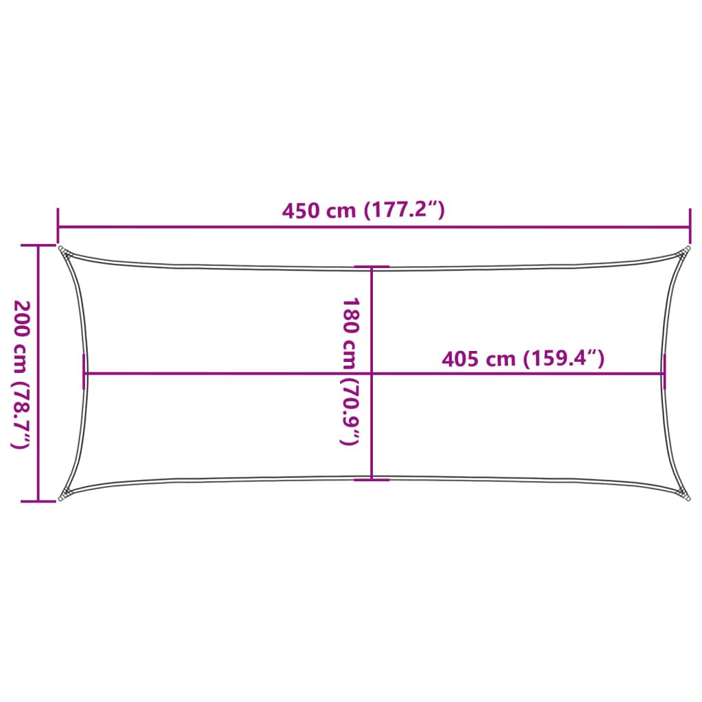 Vidaxl Toldo De Vela Azul Hdpe 160 G/m² 2x4,5 M_2