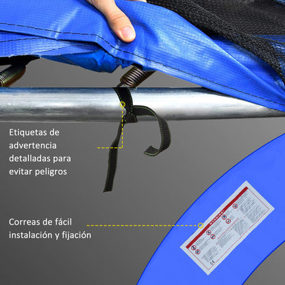 Homcom Cubierta Protectora Para Cama Elástica Trampolín Ø244 Cm Azul_5