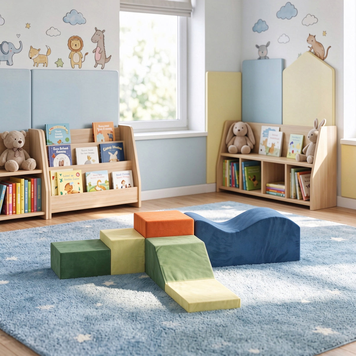 Conjunto Soft Play Infantil Aiyaplay Tecido Aveludado, Espuma Multicolor 65x29x29 Cm_3