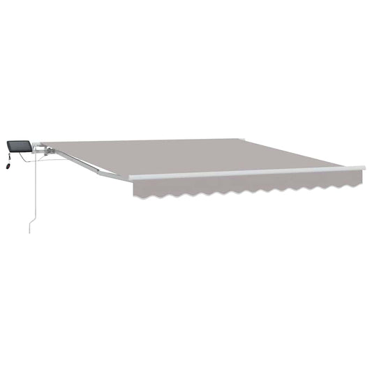 Toldo Retráctil Gris Claro 300 X 250 Cm Tela Y Aluminio_0