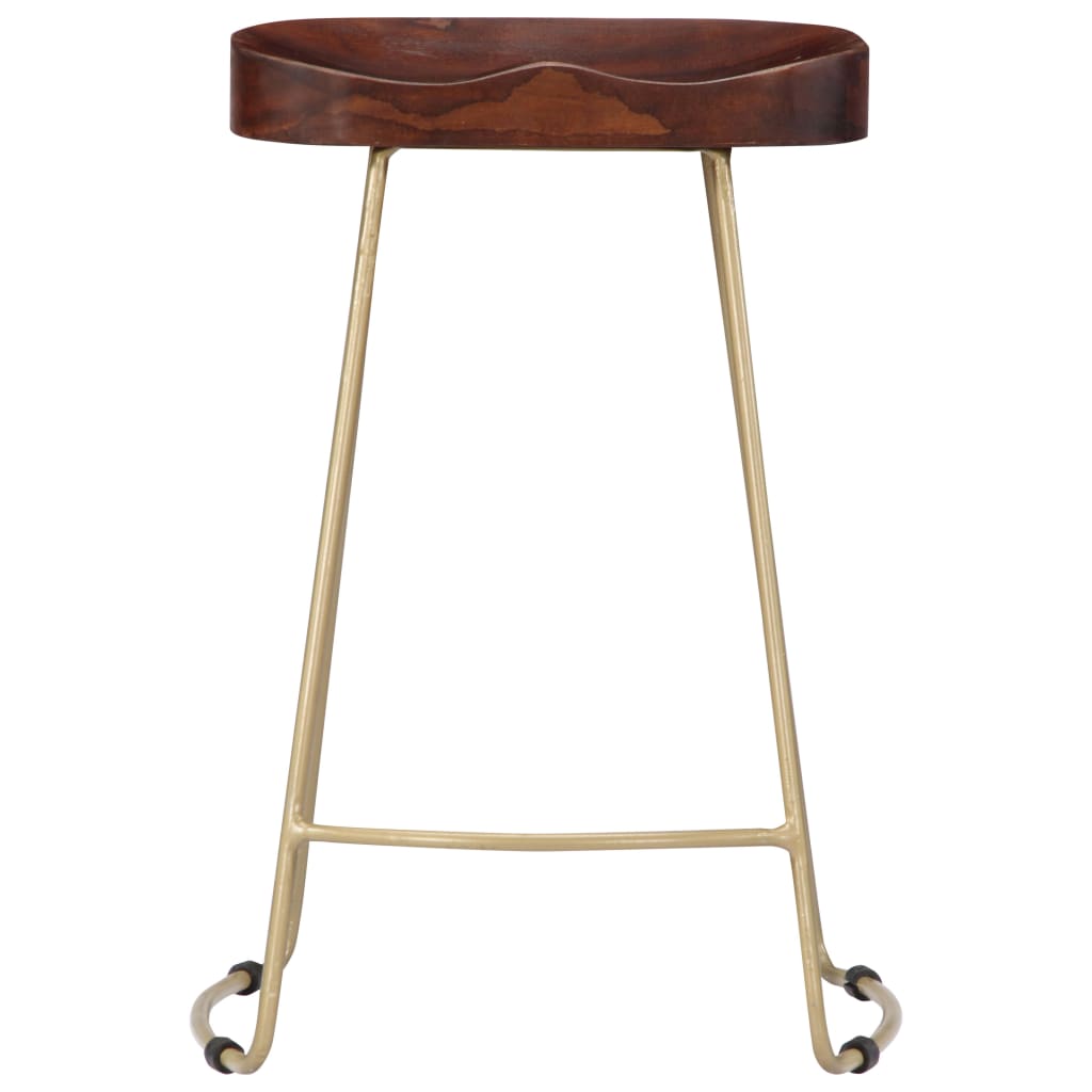 Taburetes De Cocina Gavin 2 Unidades Madera Maciza De Mango_1