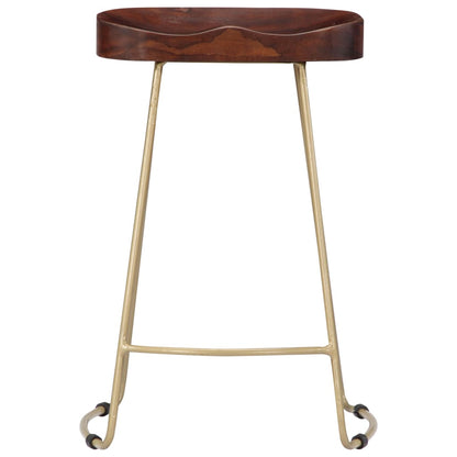 Taburetes De Cocina Gavin 2 Unidades Madera Maciza De Mango_1