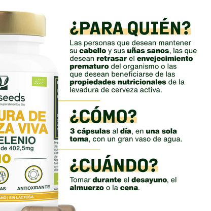 Levadura De Cerveza Viva Bio, Con Selenio | 90 Cápsulas_1