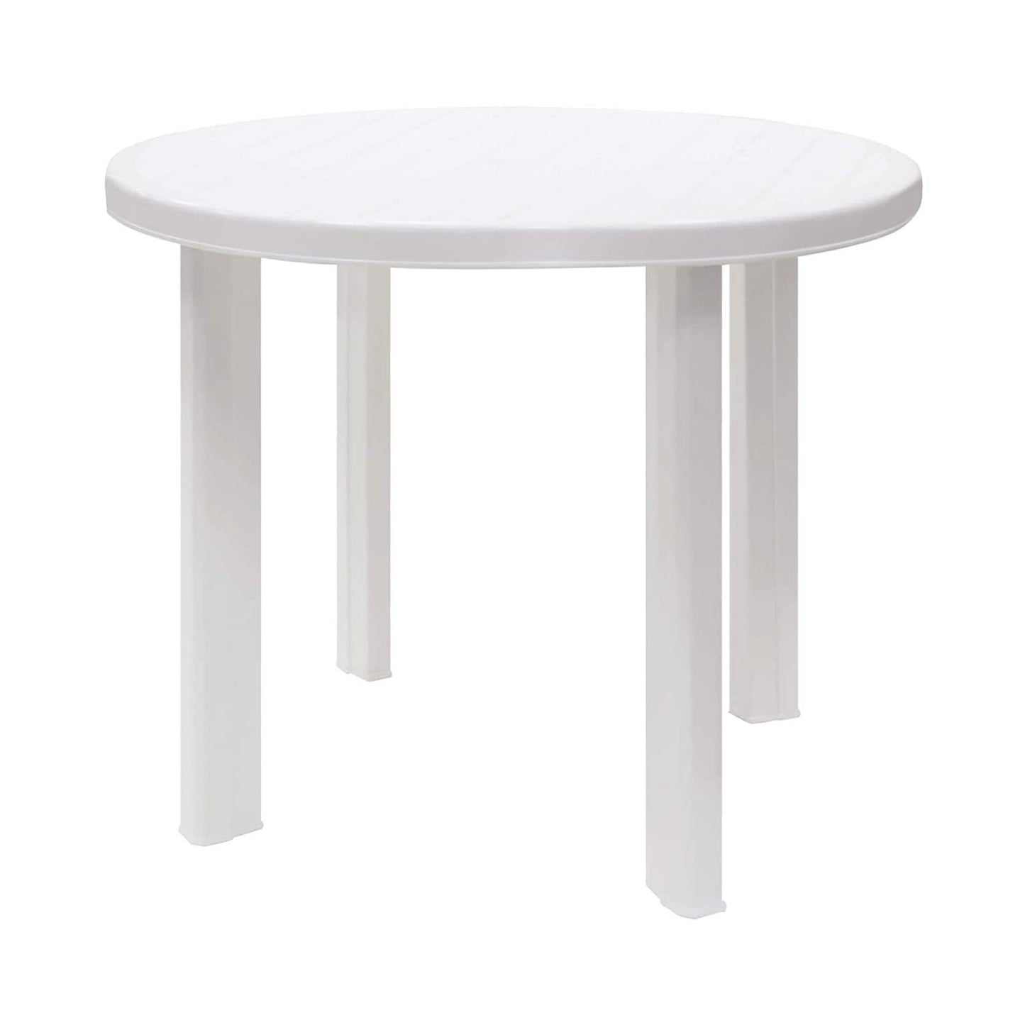 Mesa De Resina Redonda Zentro Blanca Ø89x72cm O91_0