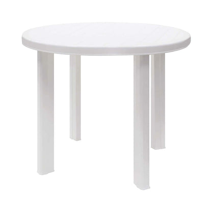 Mesa De Resina Redonda Zentro Blanca Ø89x72cm O91_0