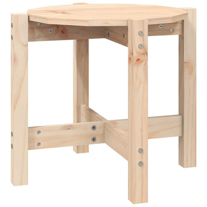 Mesa De Centro De Madera Maciza De Pino Ø52,5x45 Cm_0