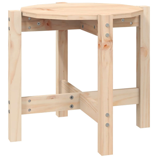Mesa De Centro De Madera Maciza De Pino Ø52,5x45 Cm_0