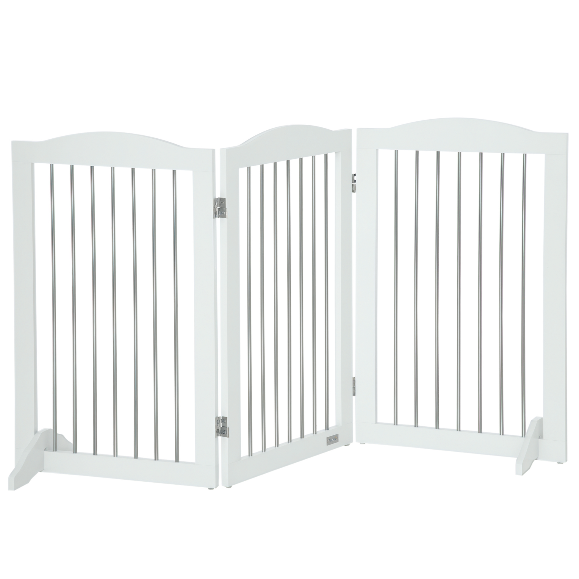 Pawhut Barrera De Seguridad Para Perros Plegable 154x30x80 Cm Con Soporte De Pie_0