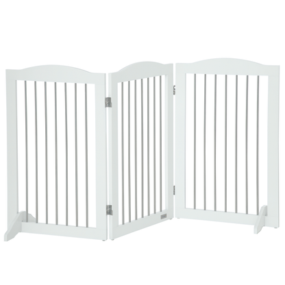 Pawhut Barrera De Seguridad Para Perros Plegable 154x30x80 Cm Con Soporte De Pie_0