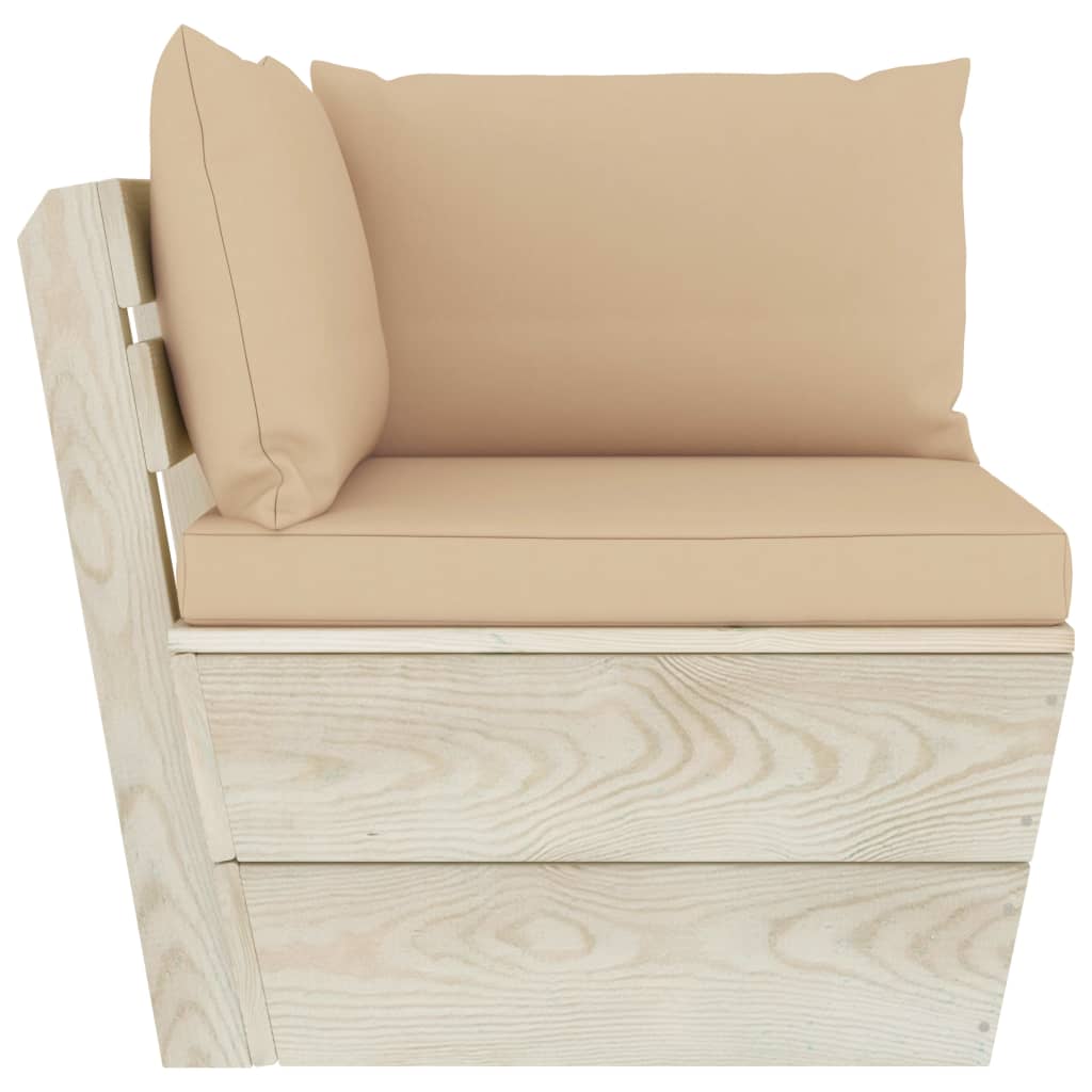 Vidaxl Muebles De Jardín De Palets 7 Piezas Y Cojines Madera De Abeto_4
