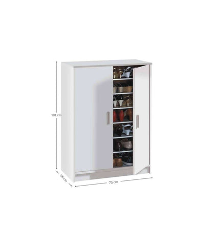 Armario Multiusos 2 Puertas Lassie En Blanco, 75cm(ancho) 101cm(altura) 36cm(fondo)_2
